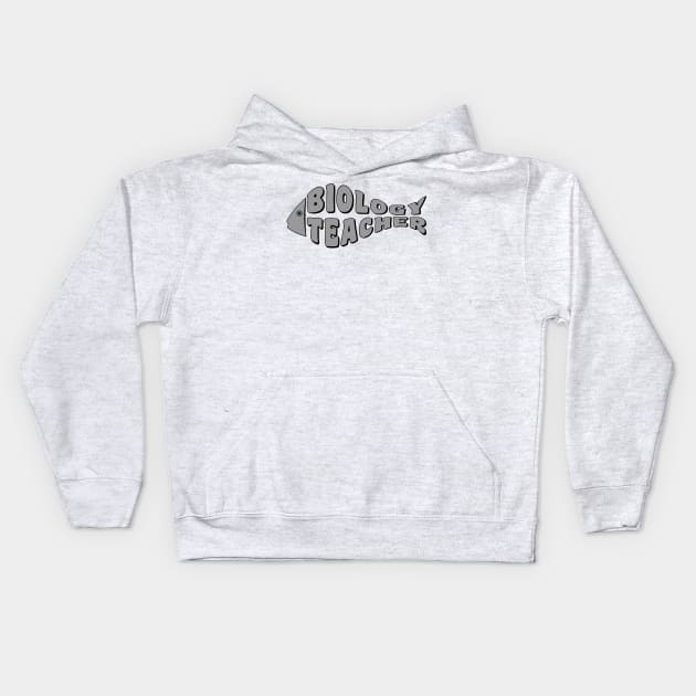 Biology Teacher Fish Kids Hoodie by Barthol Graphics